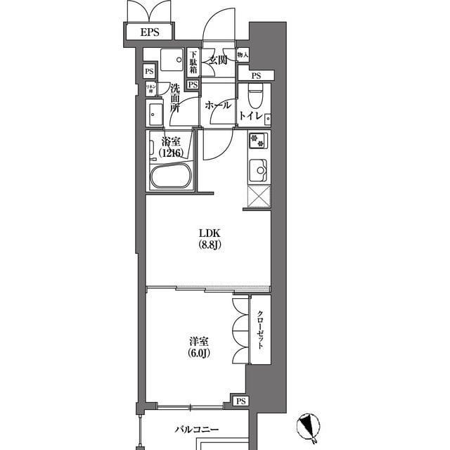 HAMACHO APARTMENTS 0501 間取り図