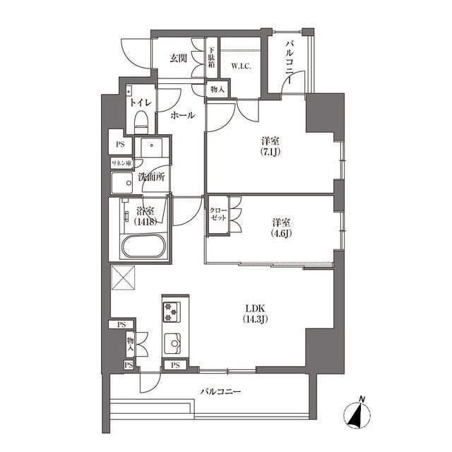 HAMACHO APARTMENTS 1506 間取り図