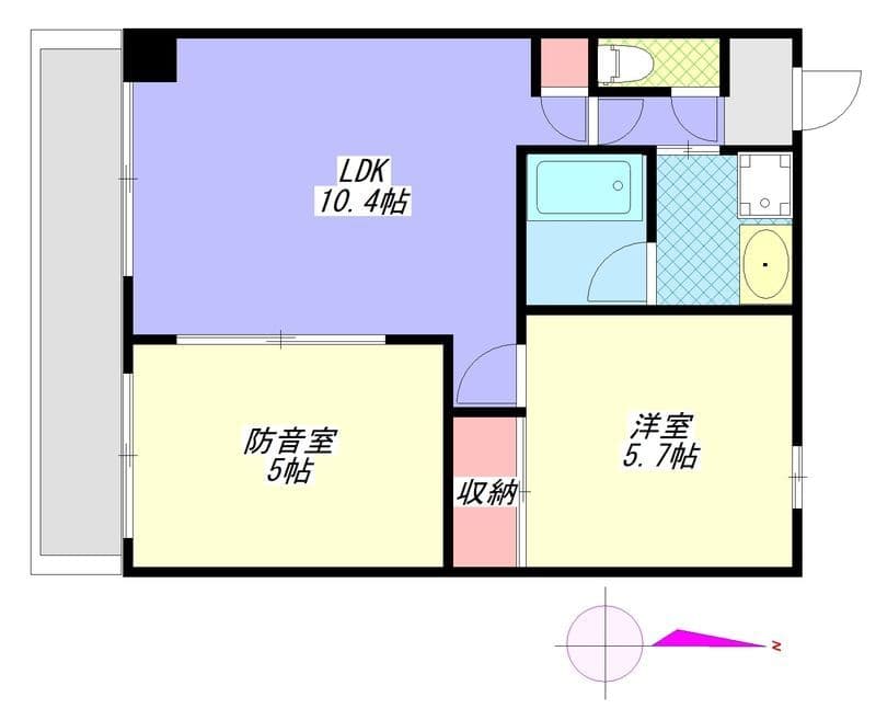アーツ菊川 702 間取り図