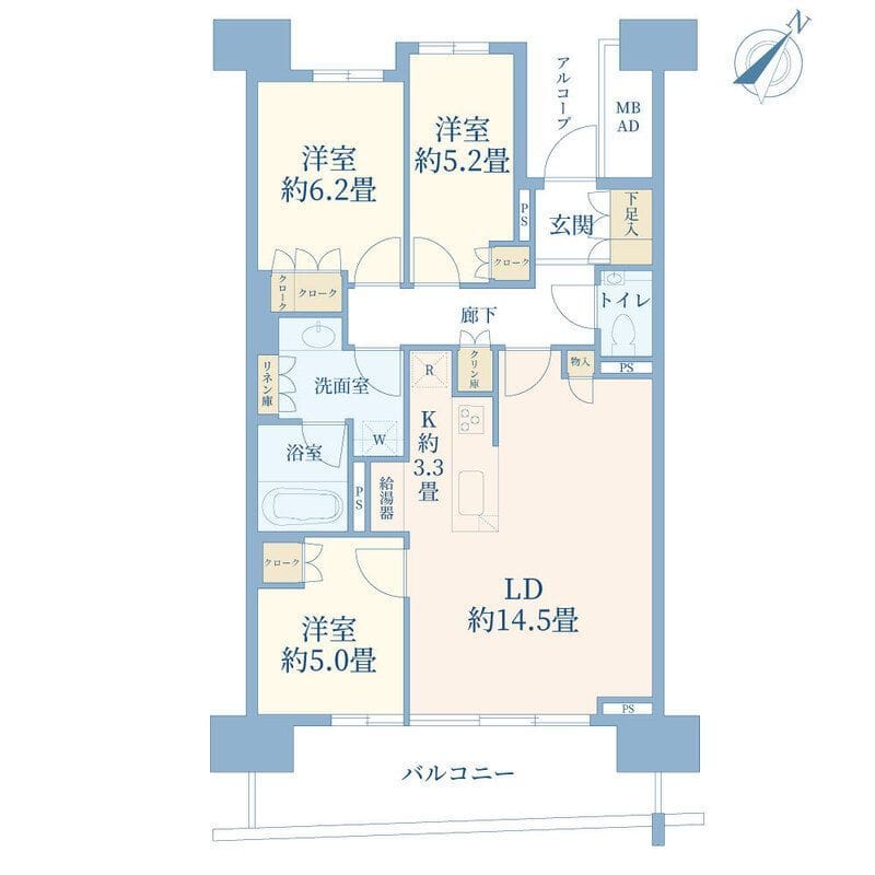 HARUMI FLAG SUN VILLAGE B棟 406 間取り図