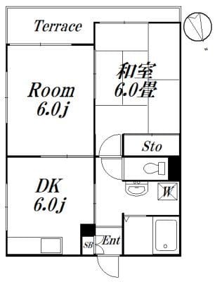 エーデルハイムA 101 間取り図