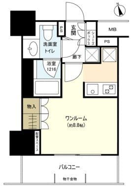 ザ・パークハウス上野 506 間取り図
