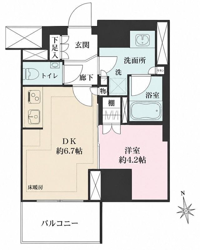 ザ・パークハウス上野 507 間取り図