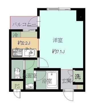 コーポ向島 502 間取り図