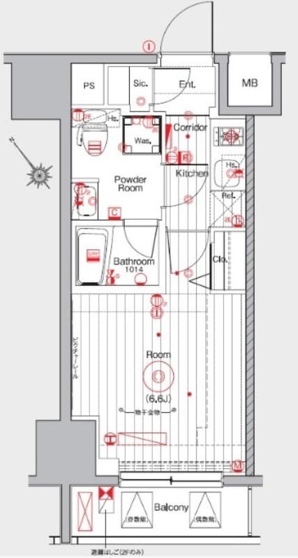 メイクスデザイン池袋 805 間取り図