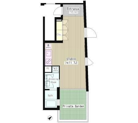 ATKレジデンス西小山 101 間取り図