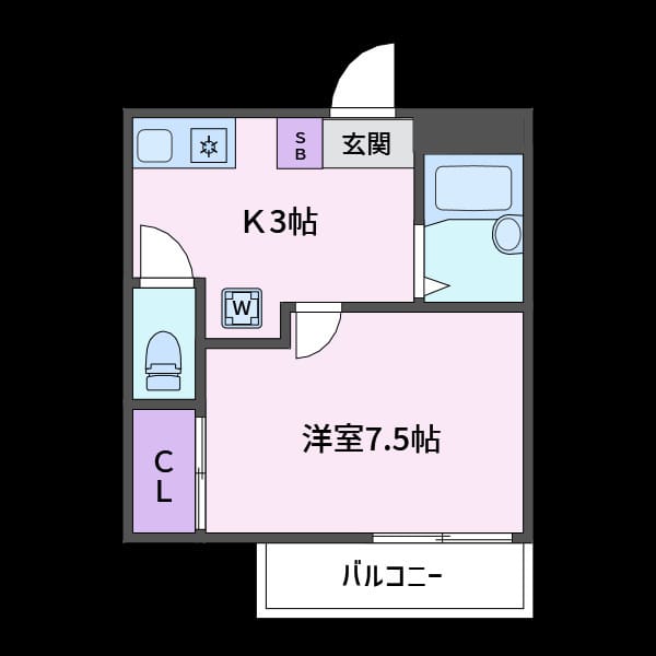 カオパレスNo.23 103 間取り図