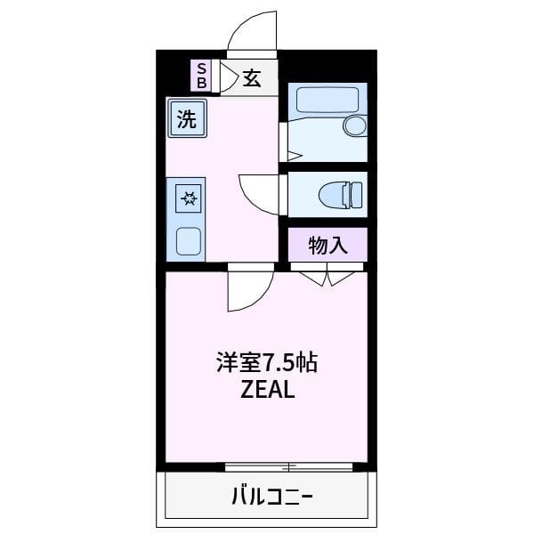 カオパレスNo.23 202 間取り図