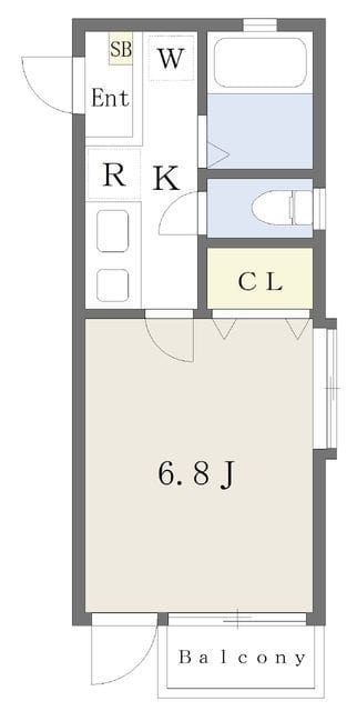 メリス西新宿 204 間取り図