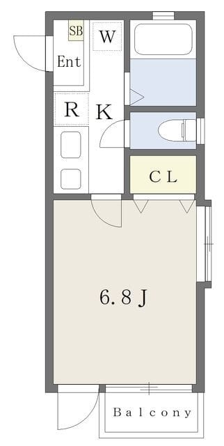 メリス西新宿 404 間取り図