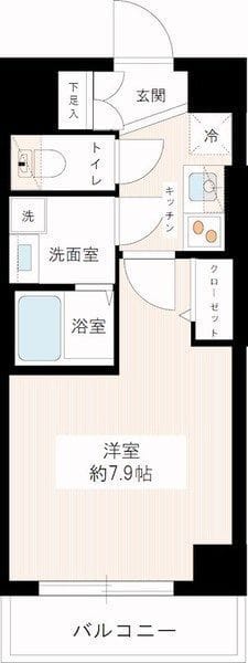 ティモーネ深川リーヴァ 206 間取り図