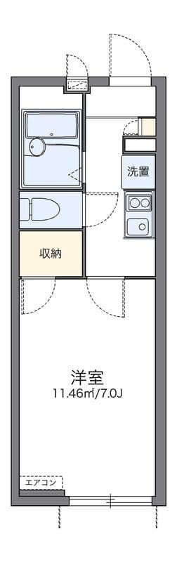レオパレスタートルクレインⅡ 105 間取り図