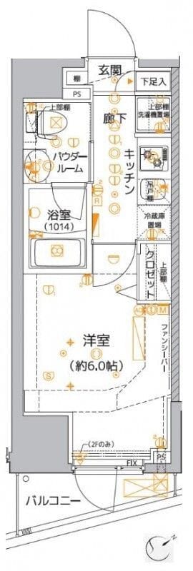 クレイシア品川東大井 1103 間取り図