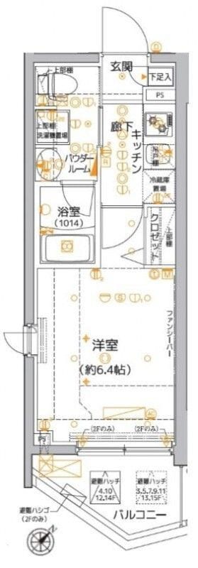 クレイシア品川東大井 1503 間取り図