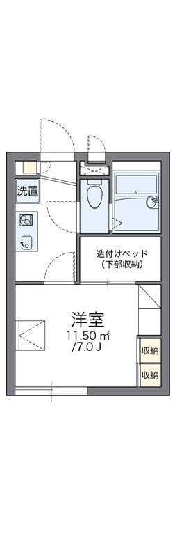 レオパレスリルト和田町 208 間取り図