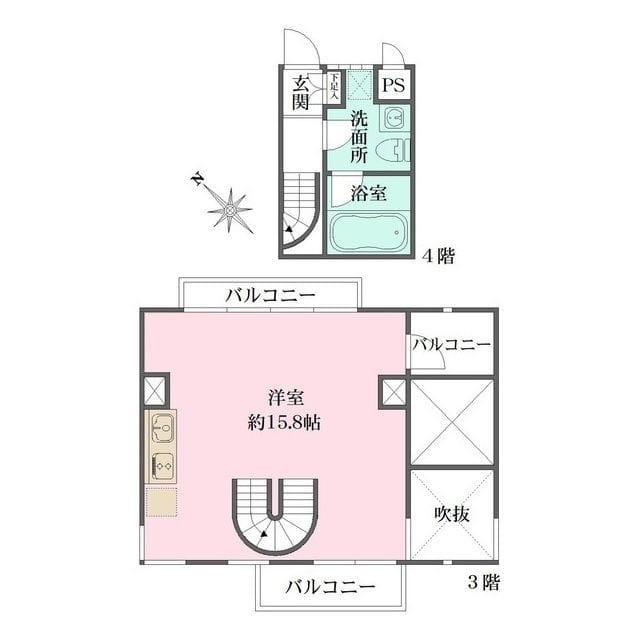 ザ・リバーハウス 4302 間取り図