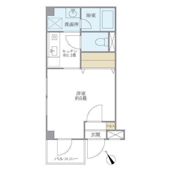 キバサンフラット 103 間取り図
