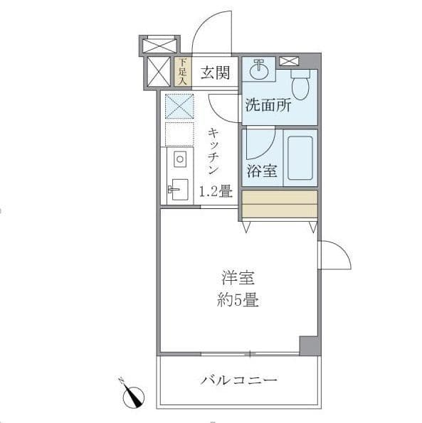 キバサンフラット 201 間取り図