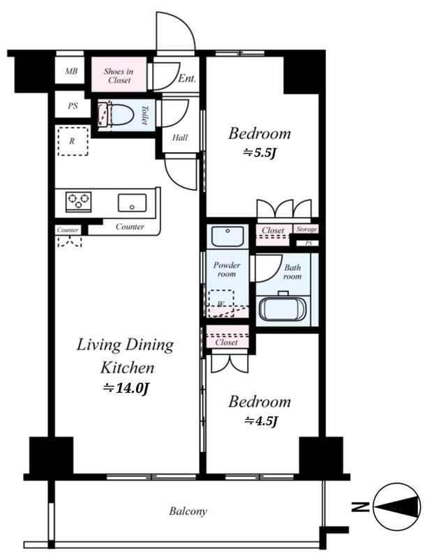 GENOVIA隅田川westskygarden 804 間取り図