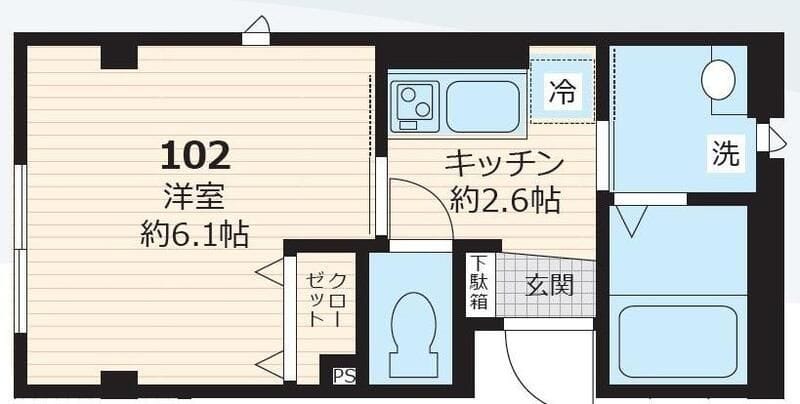 マイキャッスル 102 間取り図