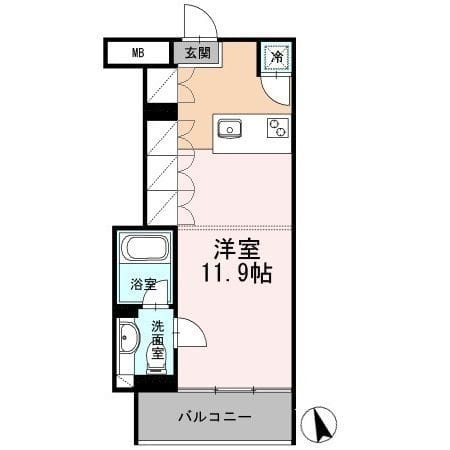 カスタリア目黒長者丸 404 間取り図