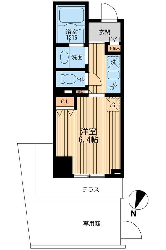 クリオ上野毛ラ・モード 0106 間取り図
