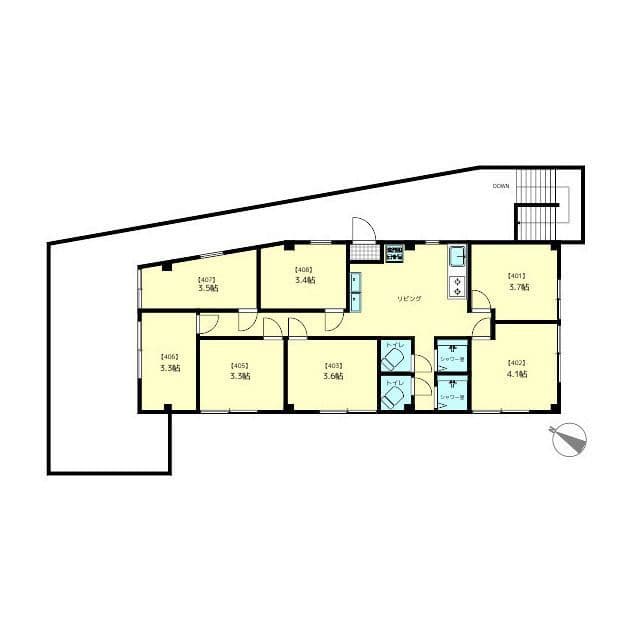 アクセス上池袋 4F 間取り図