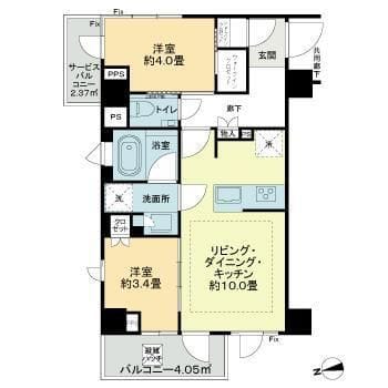 ピアース四谷Hills 0306 間取り図