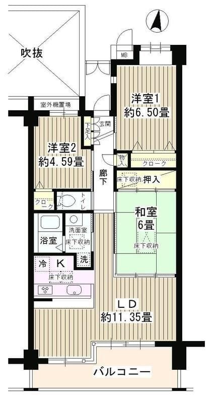 めいきゅう館 203 間取り図