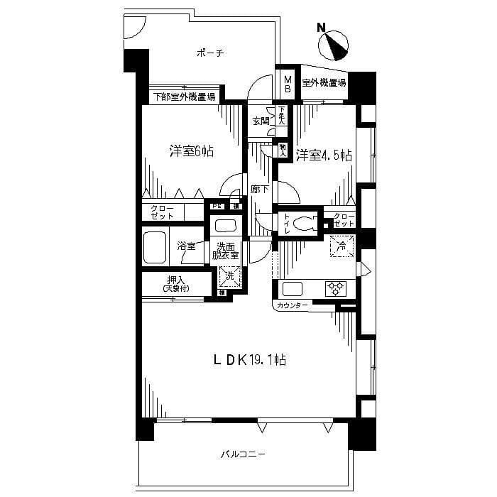 ベルポート和光丸山台 703 間取り図
