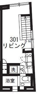 ファーレ代々木上原Ⅱ 301 間取り図