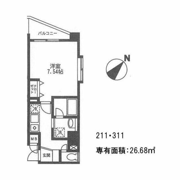 ロンスリー・ウエスト 311 間取り図
