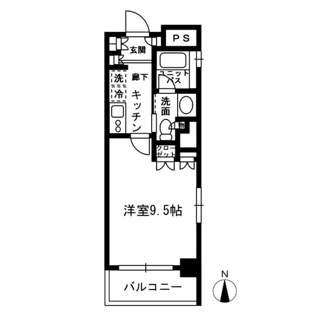 レジディア中落合C棟 204 間取り図