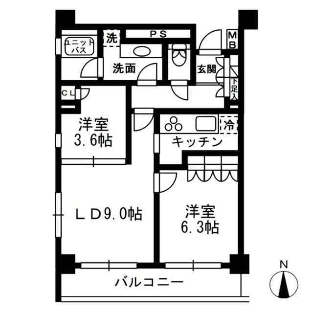 レジディア中落合C棟 703 間取り図