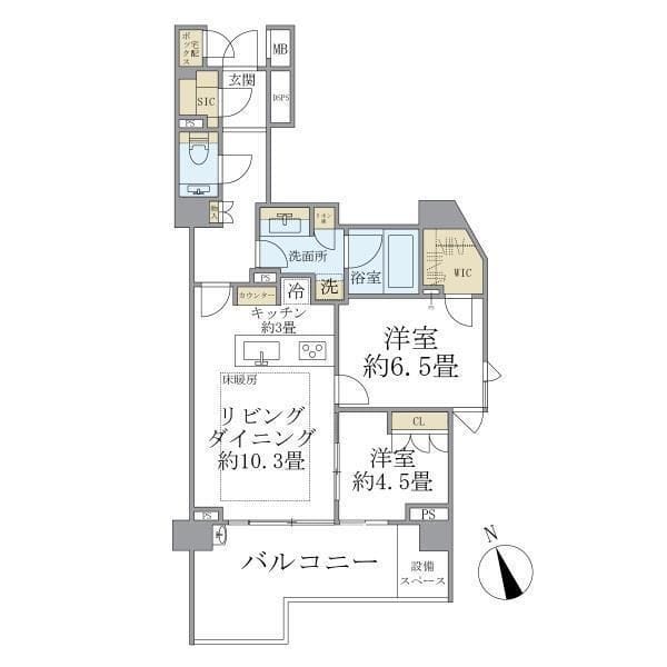 ザ・パークハウス代々木大山レジデンス 414 間取り図