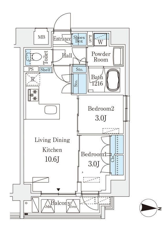 STANDZ亀戸 603 間取り図