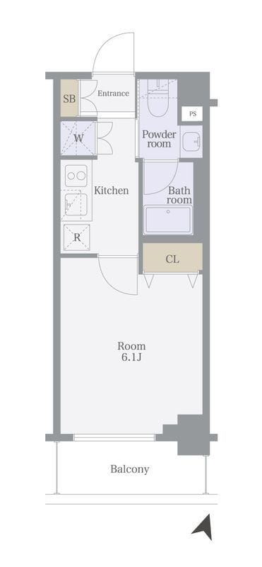 レファシア大森 408 間取り図