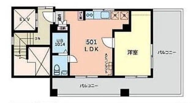 ドゥ・ベルフィーユ 501 間取り図