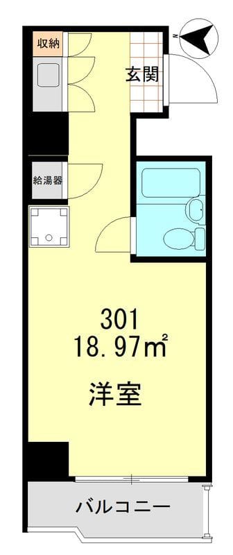 ロジマン芝公園 301 間取り図