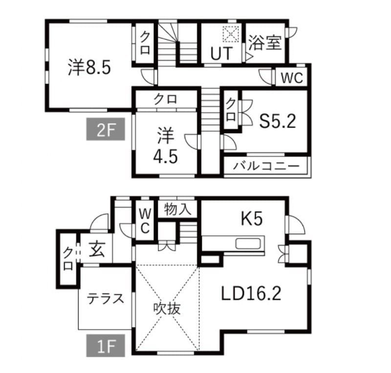 下石神井賃貸戸建群 A棟 A001 間取り図
