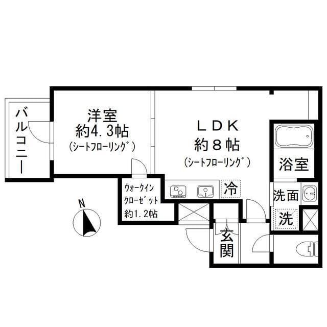 MOCXION四谷三丁目(モクシオン四谷三丁目) 304 間取り図