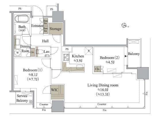 目黒MARCレジデンスタワー 1107