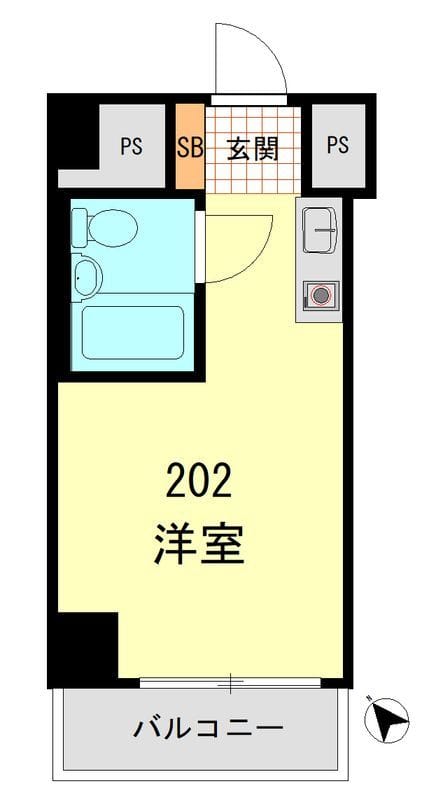 銀座ダイヤハイツ 202 間取り図