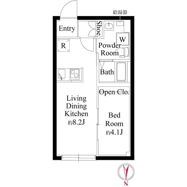 センプリーチェ西日暮里 202 間取り図