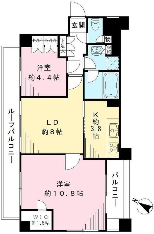 ジェイパーク中目黒 501 間取り図