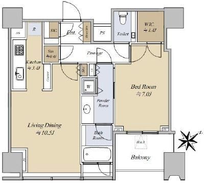 シティタワー麻布十番 1409号室 1409