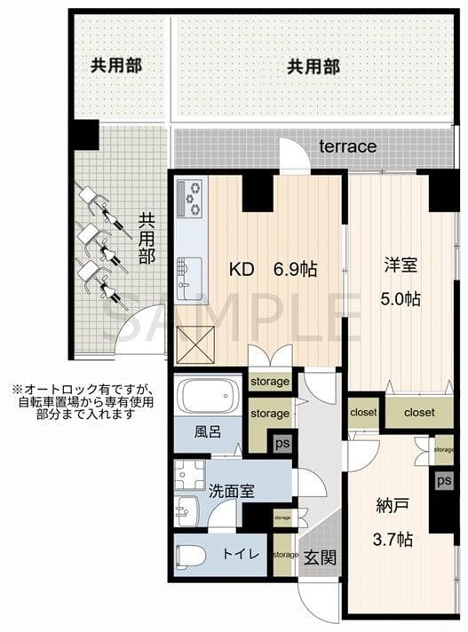 エスアールウェルズ大森西 102 間取り図