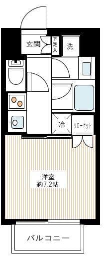 サンウッド錦糸町フラッツ 1005 間取り図