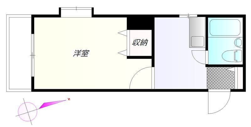 フラットワセダ 201 間取り図