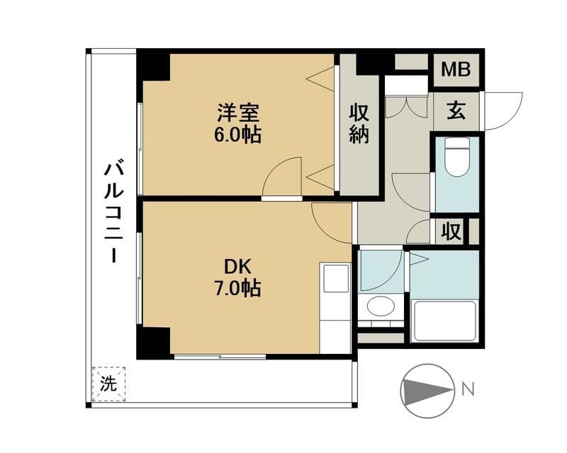 フラットワセダ 302 間取り図